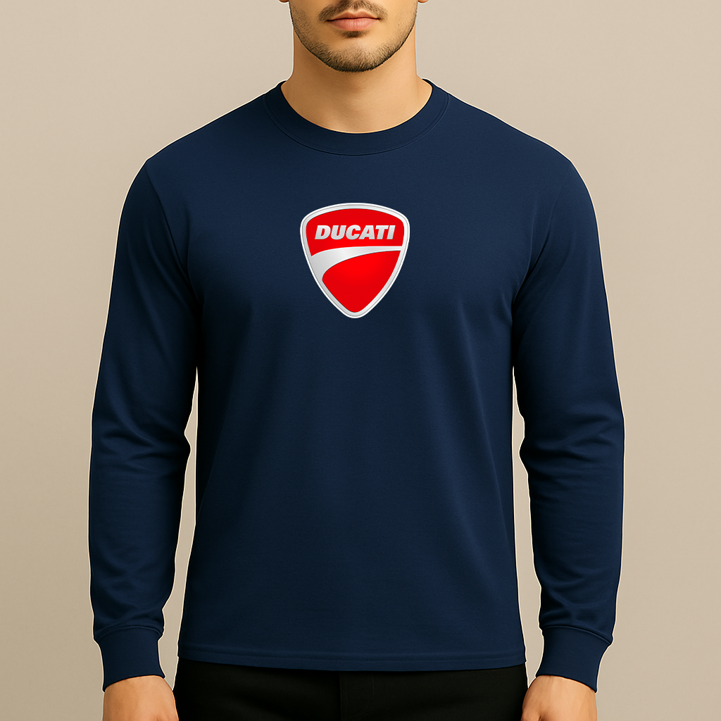 Men’s Ducati Motorcycle Long Sleeve T-Shirt